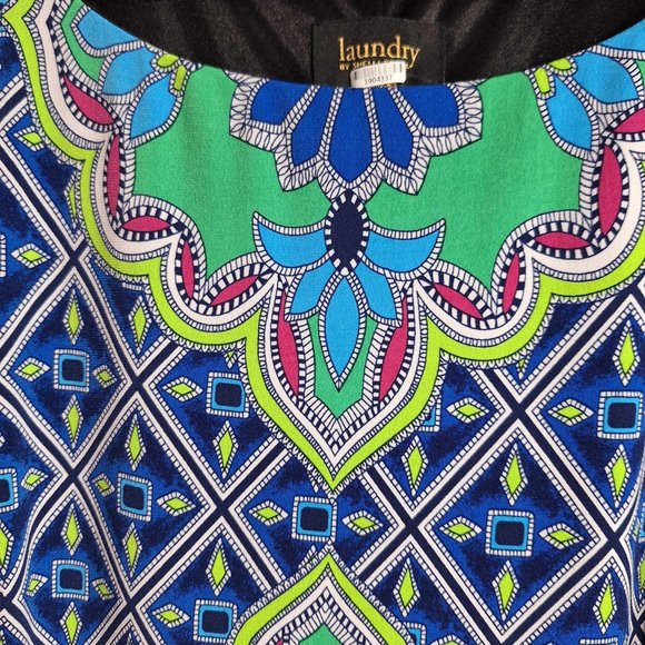 Laundry by Shelli Segal Floral Geometric Shift Dress Size Medium - Picture 2 of 7